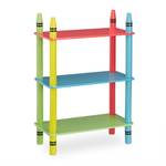 Buntes Kinderregal mit 3 Ablagen Blau - Grün - Rot - Holzwerkstoff - 48 x 70 x 24 cm