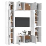 TV-Schrank 8er Set D966 Weiß - Holz teilmassiv - 35 x 40 x 100 cm