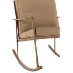 Rocking chair extérieur métal Bois foncé Marron - Métal - 65 x 73 x 95 cm