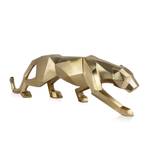 Große Harzskulptur Großer Panther Gold - 99 x 31 x 18 cm