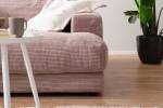 Big Sofa MADELINE Pink - Tiefe: 190 cm