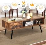 Couchtisch mit Schublade Holz Braun - Holzwerkstoff - 55 x 45 x 109 cm