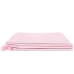 Kuscheldecke mit Pompons 200x220cm Rosa Pink - Textil - 200 x 2 x 220 cm