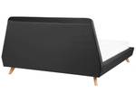 Doppelbett VIENNE Schwarz - Eiche Hell - Breite: 200 cm