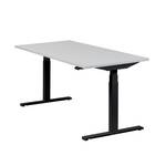 Höhenverstellbarer Tisch Easydesk Grau - Breite: 160 cm - Schwarz