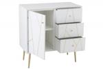 Commode design PIKA couleur blanc Blanc - Bois massif - 80 x 84 x 40 cm