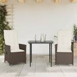 Gartensessel 2er Set D9099 Eiche Dunkel - 2er Set