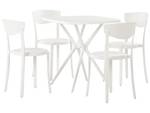 Bistro Set SERSALE 5-tlg Weiß - Kunststoff - 70 x 80 x 70 cm