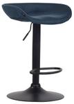 Tabouret de bar Anaheim Bleu - Noir