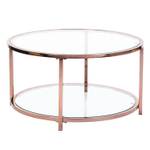 Table basse scandinave ronde verre Verre - 80 x 42 x 80 cm