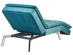 Chaiselongue LOIRET Blau - Petrol - Silber