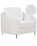 Fauteuil TROSA Doré - Blanc - Fibres naturelles - 100 x 88 x 86 cm