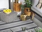 Tapis d'extérieur DELHI Noir - Gris - Gris lumineux