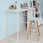 Table Haute Table de Bar FWT39-W Blanc - Bois manufacturé - 120 x 105 x 49 cm