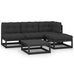 Garten-Lounge-Set (5-teilig) 3009913-1 Anthrazit - Schwarz