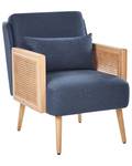 Fauteuil ORUM Bleu - Chêne clair