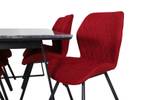 Essgruppe Estelle 32 (7-teilig) Rot - Massivholz - 90 x 76 x 200 cm