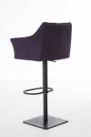 Tabouret de bar Damaso Mauve - Noir