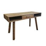 Bureau /console bois pin massif recyclé Marron - Porcelaine - 130 x 76 x 58 cm