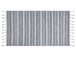 Tapis tressé BADEMLI Gris - Gris lumineux - Blanc - 80 x 80 x 150 cm