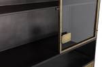 Vitrinenschrank Pack Gold - Metall - 38 x 190 x 110 cm