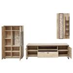 Wohnwand Robin 21 (3-teilig) mit LED Braun - Holzwerkstoff - 290 x 201 x 49 cm