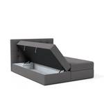 Boxspringbett Doppelbett Tissa Topper Steingrau - Breite: 140 cm