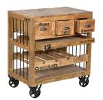 RUSTIC Wein-Kommode Braun - Massivholz - Holzart/Dekor - 78 x 87 x 48 cm