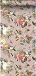 papier peint fleurs vintage 7378 Rose foncé - Fibres naturelles - Textile - 53 x 1005 x 1005 cm