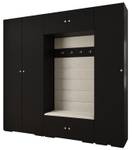 Garderobe Inova 2 Z8 Schwarz - Gold - Weiß - Gold