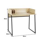 Schreibtisch BENTON Beige - Metall - 90 x 88 x 48 cm