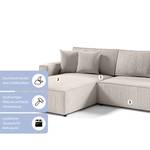 Ecksofa Bento L Form Couch Sofagarnitur Cremeweiß - Ecke davorstehend links