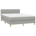 Boxspringbett 3017288-19 Hellgrau - Tiefe: 193 cm