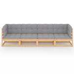 Gartensofa (4-teilig) 3009887-2 Holz