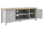 Meuble TV HAMP Gris - Bois manufacturé - 130 x 51 x 39 cm