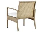 Sitzgruppe MARSALA 7-tlg Beige - Blau - Weiß - Polyrattan - 112 x 77 x 57 cm