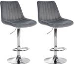 Tabouret de bar Toni Lot de 2 Gris lava