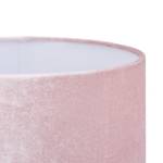 Tischlampe Kristall und Samt in Rosa Pink - Silber - Glas - Metall - Textil - 26 x 47 x 26 cm