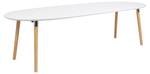 Table à manger Belle Blanc - En partie en bois massif - 170 x 74 x 100 cm