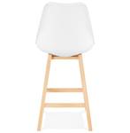 Tabouret De Bar CAMILA Blanc - Marron