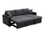 Schlafsofa GAZUR Schwarz - Textil - 148 x 84 x 223 cm