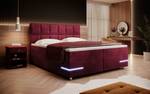 Boxspringbett Lea Rot - Breite: 160 cm - H4