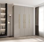 Drehtürenschrank Como 2 Beige - Gold - 180 x 50 cm