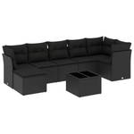 Gartensitzgruppe K6861(8-tlg) Schwarz - Massivholz - 69 x 62 x 55 cm