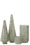 Weihnachtsbaum BGWS Braun - Grau - Silber - Glas - 14 x 39 x 14 cm