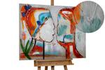 Acrylbild handgemalt Ein Bund fürs Leben Massivholz - Textil - 100 x 75 x 4 cm