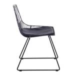 Lot de 2 chaises filaires - Kirk Noir - Cuir synthétique - 53 x 85 x 46 cm