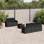 Gartensitzgruppe K6541(6-tlg) Schwarz - Massivholz - 69 x 62 x 66 cm