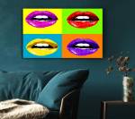 Wandkunst Pop -Art -Lippen Lebendige
