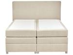 Boxspring Bett MINISTER Beige - Silber - Weiß - Textil - 168 x 115 x 209 cm